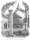 BUDDHIST TEMPLE AND DAGOBA AT KELANIYA, CEYLON.